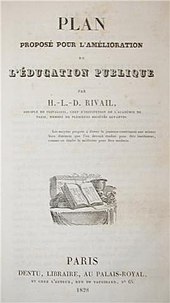 Página de seu livro "Plano Proposto para a Melhoria da Instrução Pública" (1828).